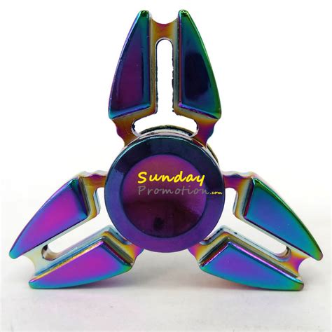 Custom Fidget Spinner Hand Toy Rainbow Color Tri Spinner Factory