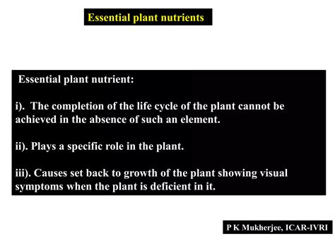 Plant Nutrients And Soil Test Based Fertilizer Application Pijush Kanti