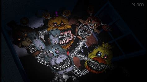 I Fused All Nightmares Animatronics From Fnaf 4 Fnaf 4 Mods Youtube