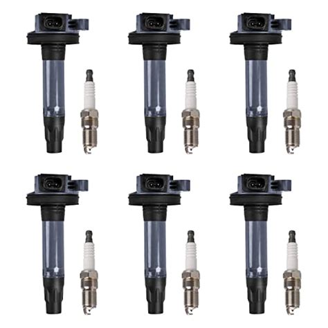 ENA Set Of 6 Ignition Coil Pack 6 Platinum Spark Plug 3 5L 3 7L