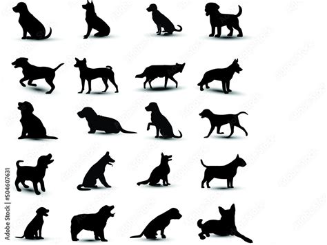 Dog Silhouette Vector Art Vectors Silhouette Stock Vector Adobe Stock