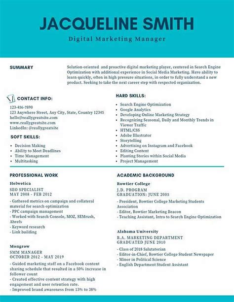 Digital Marketing Manager Resume Samples & Templates [PDF+DOC] 2023 | RB