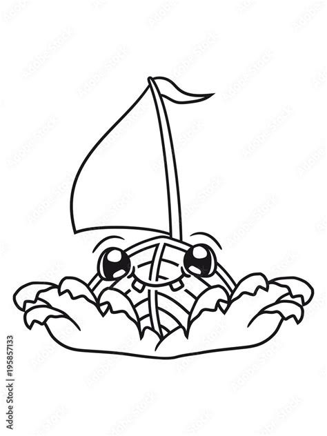 Gesicht S Niedlich Lebendig Comic Cartoon Clipart Segeln Boot Schiff