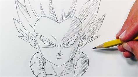 How To Draw Gotenks For Beginners Sketch Tutorial Youtube