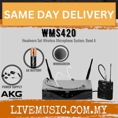 Akg Wms420 Headworn Set Wireless Microphone System Wms 420wms 420