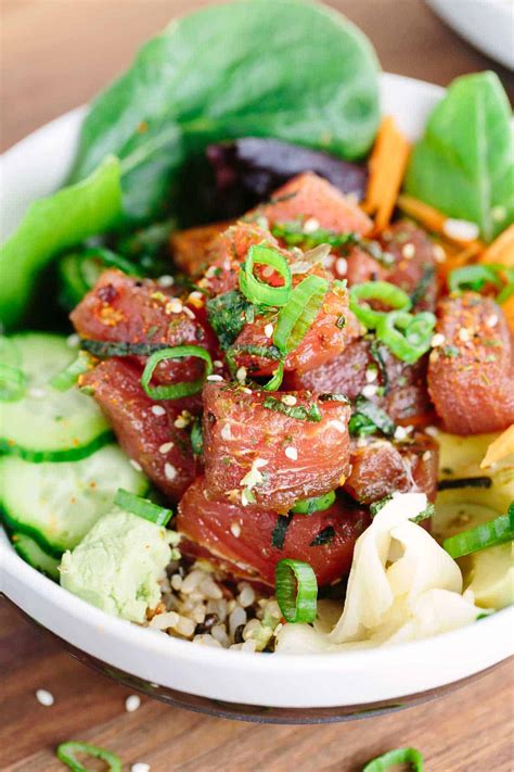 Ahi Tuna Poke Recipe Poke Bowl Jessica Gavin