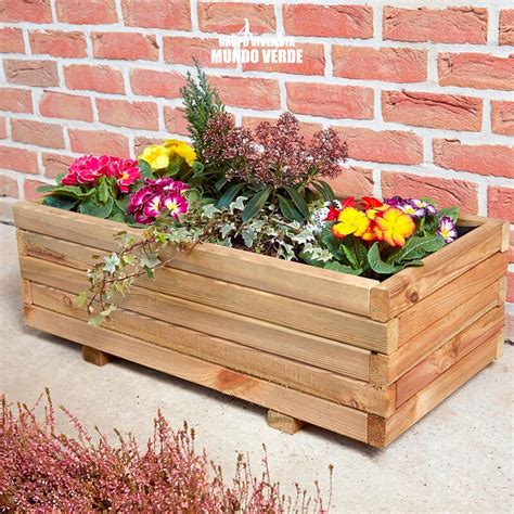 Compra Jardinera de madera 50 cm x 1 m x 50 cm con envío gratis Grupo