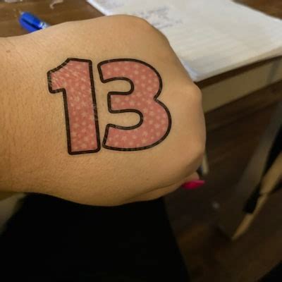 Temporary 13 Tattoo Taylor Swift Inspired 13 Tattoo Eras Tour 13 Tattoo ...