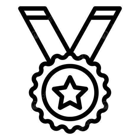 Medal Vector Icon Design Illustration Medal Reward Badge PNG And