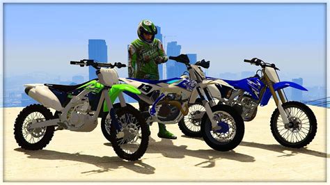 Gta 5 Mods Realistic Motorbikes Yamaha Yz125f Kawasaki Kx250f