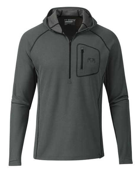Pro Merino 200 Zip T Hoodie Gunmetal Kuiu