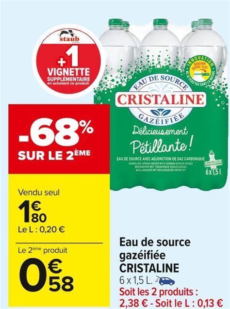 Promo Cristaline Eau De Source Gaz Ifi E Chez Carrefour Market