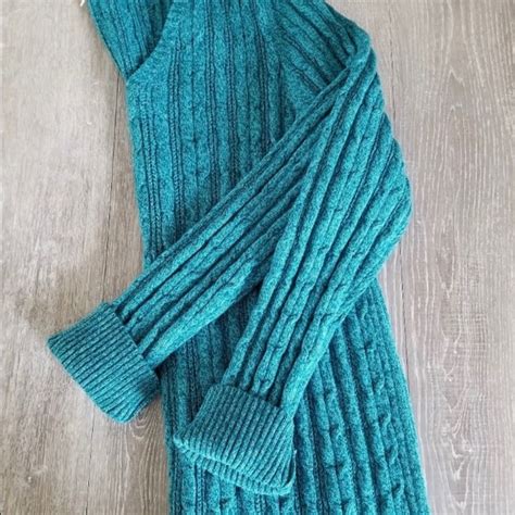 Sweaters Roomy Gorgeous Turquoise Cable Knit Sweater Poshmark