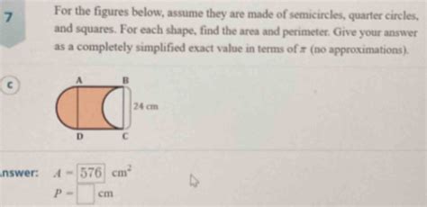 Solved For The Figures Below Assume They Are Made Of Semicircles