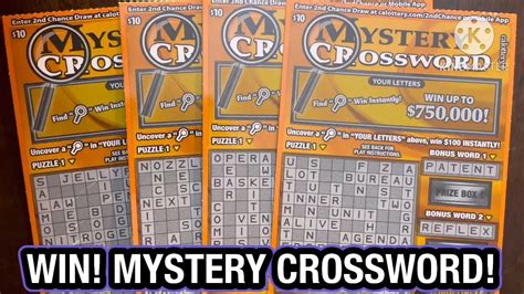 WIN MYSTERY CROSSWORD CA Scratchers YouTube