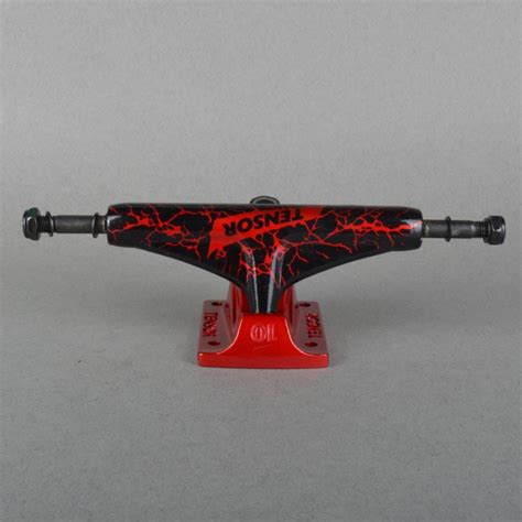 Tensor Trucks Aluminium Regular Tens Core Flick Black Red Skateboard