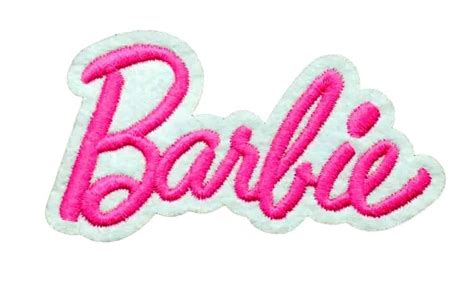 Barbie Name Logo 3 Inches Wide Embroidered Iron On Patch with ...