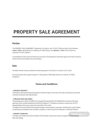 Agreement To Split Proceeds Of Sale Template Prntbl