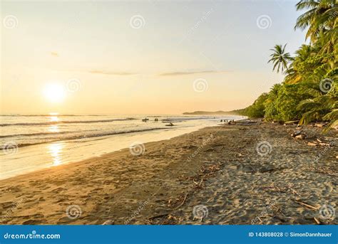 Puesta Del Sol En La Playa Del Para So En Uvita Costa Rica Playas