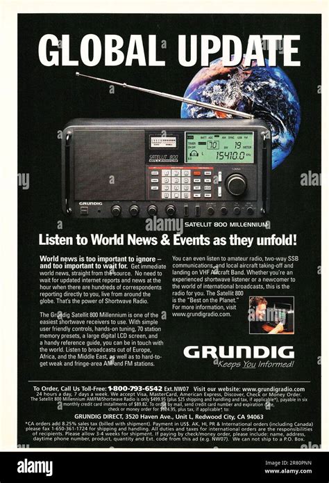 Grundig Satellit 800 Radio Advert In A Magazine June 2002 Stock Photo