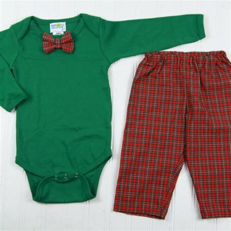 Baby Boy Christmas Outfit Bow Tie Outfit for Christmas - Etsy