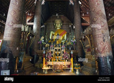 Buddha Statue In The Sim Wat Xieng Thong Temple Luang Prabang Laos