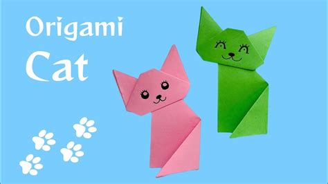 Diy Easy Origami Cat How To Make A Cat Out Of Paper Simple Cat