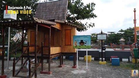 Video Miniatur Rumah Adat Banjar Bubungan Tinggi Objek Foto Di Taman