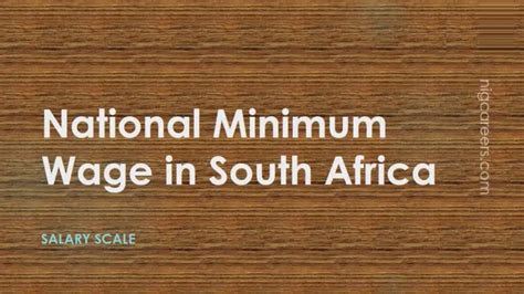 Minimum Wages In South Africa Nigcareers