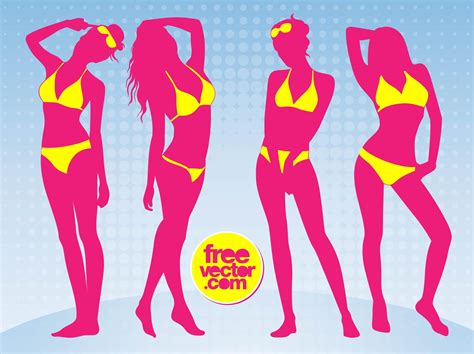 Bikini Girls Vector Art And Graphics