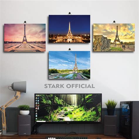 Jual 21 40 HIASAN KAMAR KAYU FOTO MENARA EIFEL PARIS 20X30 UCMOT HEQF2