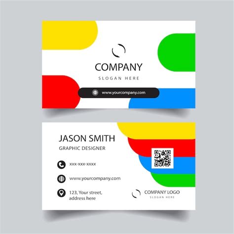 Premium Vector | Colorful business card template