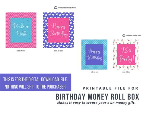 Birthday Money Roll T Printable Money T Ideas Birthday Ts