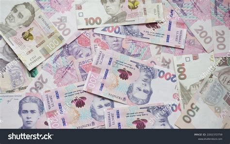 Ukrainian Paper Money Denominations One Hundred Stock Photo 2202372759