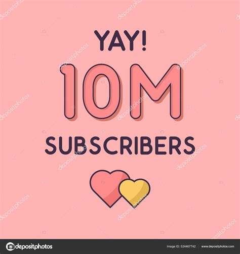 Yay 10m Subscribers Celebration Greeting Card 10000000 Social