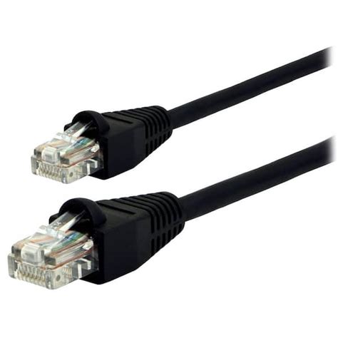 Reviews For Ge Ft Cat E Ethernet Cable Rj Connectors Black Pg