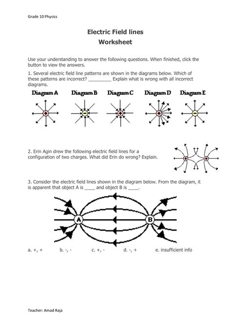 Electric Field Diagram Lines Field Electric Equipotential Li