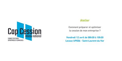 Atelier Comment Pr Parer Et Optimiser La Cession De Son Entreprise