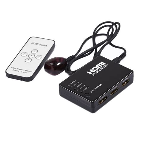 1080p Hdmi True Matrix 5 Port Hdmi Switch Switcher Hdmi Splitter Hub Box For Ps3 Xbox 360 Hdtv