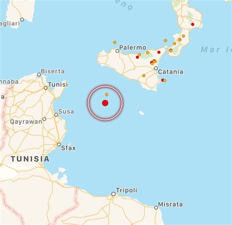 Terremoto Scossa Di Magnitudo 3 Nel Canale Di Sicilia Epicentro Tra