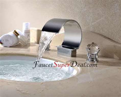 Contemporary Stainless Steel Waterfall Bathroom Faucets ...