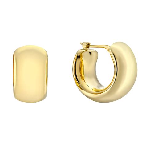 Yellow Gold Chubby Huggie Hoop Earrings Borsheims