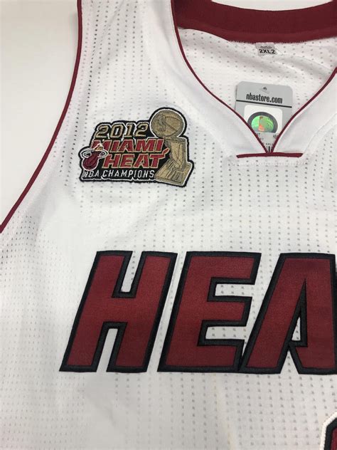 LeBron James Signed LE Heat 2012 NBA Champion Patch Jersey (UDA COA ...