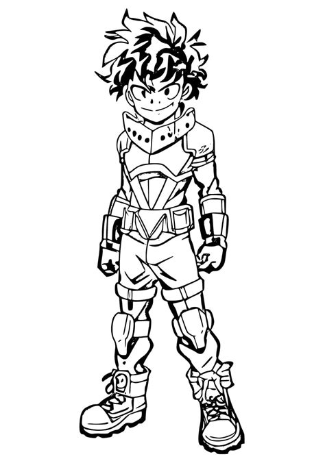 Image Of Midoriya Izuku Coloring Page Download Print Or Color Online