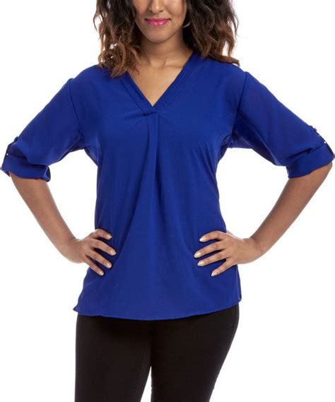 Look At This Royal Blue V Neck Top On Zulily Today Fab Clothing