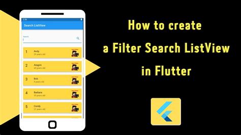 How To Add A Filtersearch Listview In Flutter Youtube