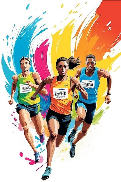 Ilustraci N De Atletas Que Participan En Varios Eventos De Atletismo