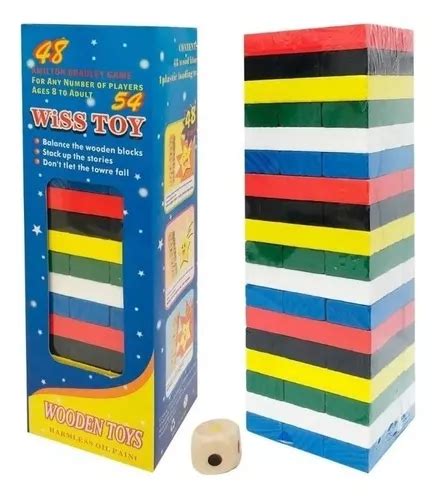 Yenga Juego Educativo Madera Colores Jenga Cuotas Sin Inter S