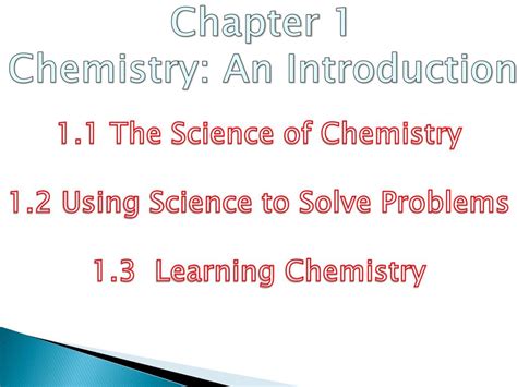 Ppt Chapter Chemistry An Introduction Powerpoint Presentation