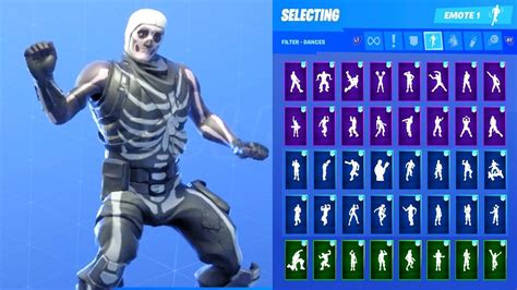 SKULL TROOPER SKIN SHOWCASE WITH ALL FORTNITE DANCES EMOTES YouTube